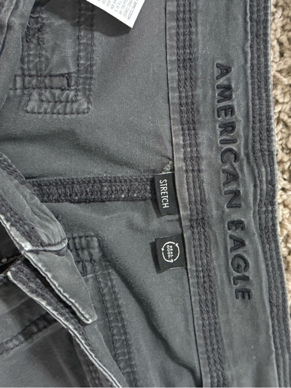 Women’s Casual Cargo Pants in Dark Gray - Picture 2 of 3